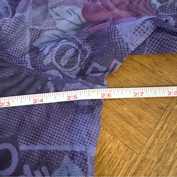 Betsey Johnson x Torrid Purple Mesh Top Size 4X - Picture 12 of 14